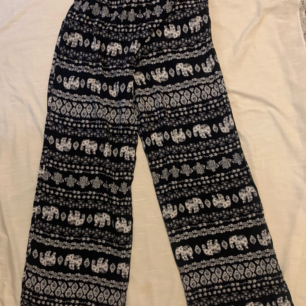 Joe Benbasset Charcoal and Ivory Patterned Pants